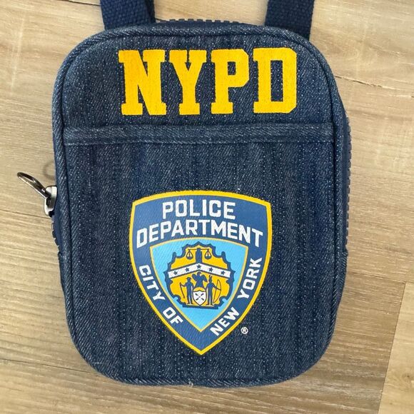 NYPD Blue Logo Adjustable Crossbody Purse By Robin Ruth Travel Urban Streetwear - Picture 2 of 5